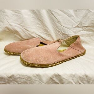 Raum loafers barefoot women’s 9 dusty rose-gold suede turkish made